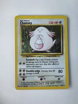 Pokemon TCG wizards of the coast WOTC vintage Chansey Base Set 3/102 - Image 1