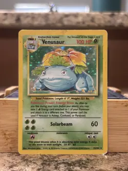 Pokemon TCG Venusaur Base Set 15/102 Holo 1999-2000 Wizards Base Set - Image 1