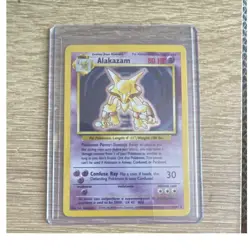 Pokemon TCG Alakazam Base Set Unlimited 1/102 1999 Holo Rare English 80HP - Image 1