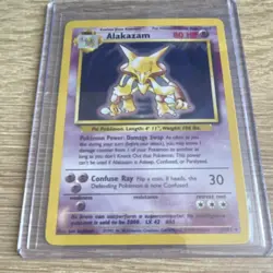 Pokemon TCG Alakazam Base Set Unlimited 1/102 1999 Holo Rare English 80HP - Image 2