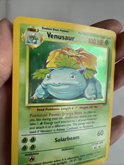 Pokemon TCG Venusaur Base Set Holo Unlimited Rare Card 15/102 LP/MP Condition - Image 3