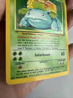 Pokemon TCG Venusaur Base Set Holo Unlimited Rare Card 15/102 LP/MP Condition - Image 4