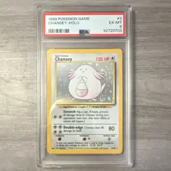 POKEMON TCG WOTC BASE SET #3/102 CHANSEY HOLO RARE PSA 6 ENG 1999 120 HP - Image 1