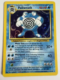 Pokemon TCG Poliwrath Base Set 13/102 Holo 1999-2000 Wizards Base Set Copyright - Image 1