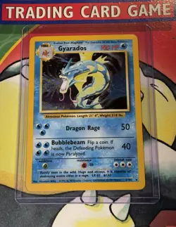 Pokemon TCG Gyarados 6/102 Base Set Holo Rare English 1999 Stage 1 100HP - Image 1