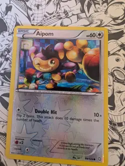 Pokemon Black & White Dragons Exalted Aipom 99/124 Reverse Holo Card TCG - Image 1