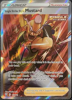 Single Strike Style Mustard (Full Art) 163/163 Swsh05 Holo - Pokemon Card - Image 1