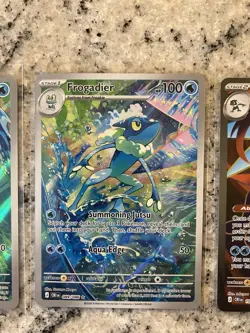 Pokemon TCG Chaos Rising Mega Greninja Ex Froakie and Frogadier Bundle - Image 3