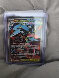 Pokemon TCG Mega Greninja Ex Full Art Chaos Rising Set Fresh From Pack Condition - Image 1