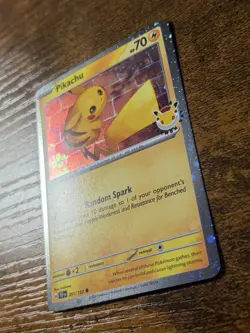 Pokemon Pikachu 2026 Pokemon Day Holo 30th Anniversary Stamped Promo 051/162 - Image 2