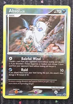 Pokemon TCG Secret Wonders ABSOL Reverse Holo Rare 21/132 LP Card 2007 - Image 1