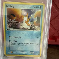 Krabby 66/112 Firered & Leafgreen Reverse Holo 2004 Pokemon Card PSA 8 NM-MT - Image 2