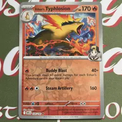 Pokemon Card Ethan's Typhlosion Destined Rivals Reverse Holo Rare 034/182 NM - Image 2
