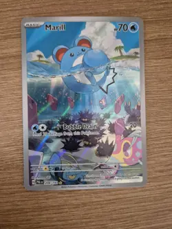 Pokemon TCG Marill Paldea Evolved Illustration Rare Holo 204/193 Mint Condition - Image 1