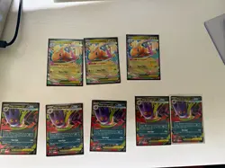 Pokemon TCG 8-Card Holo/Full Art Lot - Mega Gengar EX + Mega Dragonite EX - Image 1