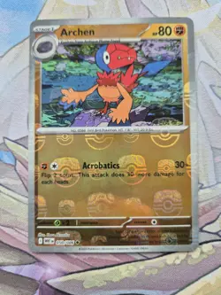 Pokemon Card Archen 050/086 Masterball Reverse Holo White Flare Near Mint - Image 1