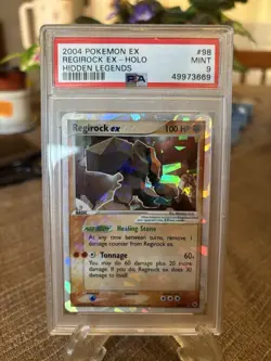 Pokemon Regirock EX Holo Hidden Legends 2004 #98/101 PSA 9 Mint - Image 1