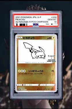 PSA 10 2021 Pokemon Japanese Pikachu Yu Nagaba Promo 208/S-P Card - Image 1