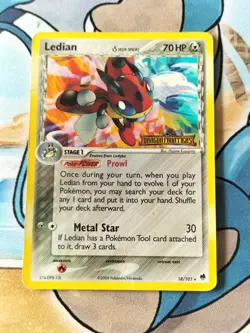 Ledian (Delta Species) - 18/101 Ex Dragon Frontiers - Reverse Holo Pokemon Card - Image 1