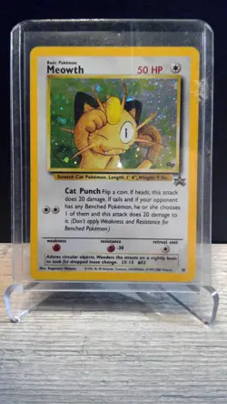 Meowth Game Boy Pokemon Card Black Star GB Stamped Promo Rare Holo NM/LP+ - Image 2