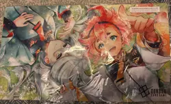 Gundam Card Game Suletta And Miorine Evx02 Playmat ONLY Bandai Card Fest - Image 1