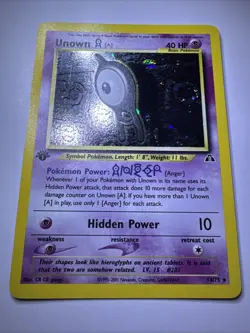 Pokemon Unown TCG Neo Discovery 14/75 Holo 1st Edition Rare Card NM - Image 1