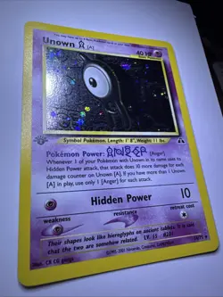 Pokemon Unown TCG Neo Discovery 14/75 Holo 1st Edition Rare Card NM - Image 2