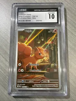 Pokemon Vulpix Illustration Rare, Mega Evolution Base, 138/132, CGC 10 Gem Mint - Image 1