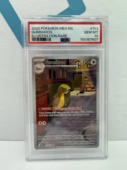 Pokemon TCG GUMSHOOS Mega Evolutions EN Illustration Rare 153/132 PSA 10 GEM MT - Image 1