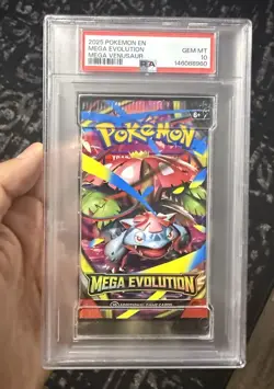 PSA 10 Gem Mint Pokemon Mega Evolution Booster Pack Mega Venusaur Artwork 2025 - Image 1