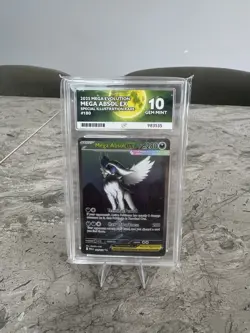 Pokemon Card - Mega Absol EX 180/132 Secret Rare Mega Evolutions ACE 10 Gem Mint - Image 1