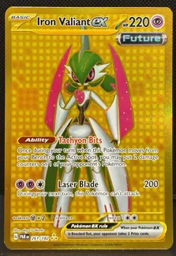 Iron Valiant ex Gold Card 261/182 NM - Pokemon TCG Paradox Rift (FAST SHIPPING) - Image 1