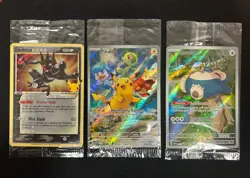 POKEMON **PROMO (5) CARD LOT** PIKACHU / GRENINJA / SNORLAX / UMBREON - Image 1