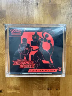Pokemon TCG Destined Rivals Elite Trainer Box New Sealed With Acrylic Case - Image 1