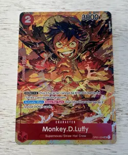 One Piece TCG Card - Monkey.D.Luffy OP01-024 V.2 SR Romance Dawn Englisch NM Top - Image 1