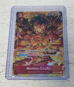 One Piece TCG Card - Monkey.D.Luffy OP01-024 V.2 SR Romance Dawn Englisch NM Top - Image 3