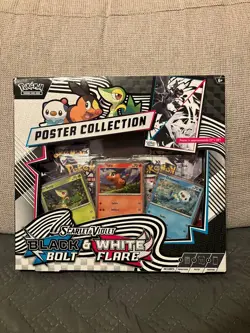 Pokemon TCG Black Bolt & White Flare Poster Collection Box 4 Packs NEW & SEALED✅ - Image 1
