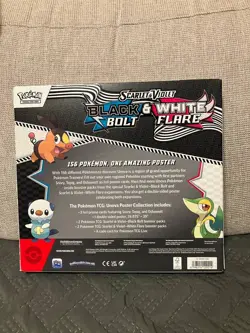 Pokemon TCG Black Bolt & White Flare Poster Collection Box 4 Packs NEW & SEALED✅ - Image 2