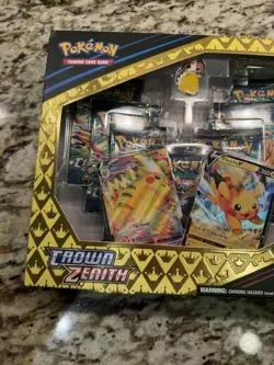 Pokemon TCG Crown Zenith Pikachu Vmax Premium Collection Box 7 packs SEALED - Image 2