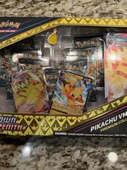 Pokemon TCG Crown Zenith Pikachu Vmax Premium Collection Box 7 packs SEALED - Image 3