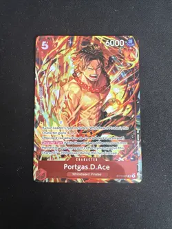 One Piece Illustration Box Vol. 5 Promo Portgas D. Ace ST15-005 SR English - Image 1
