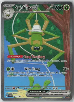 Spidops ex 243/198 Full Art Ultra Rare Scarlet & Violet Pokemon Card NM - Image 1