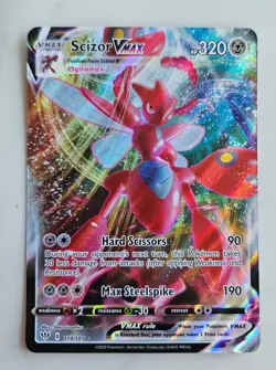 Pokemon TCG Scizor VMAX 119/189 - Darkness Ablaze Ultra Rare Full Art Card NM - Image 1