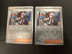 Pokemon Card TCG Hilda Trainer 084/086 White Flare WHT Reverse Holo x2 Lot - Image 1