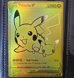 Pokemon TCG Pikachu V SWSH145 Sword & Shield Promo Full Art Foil 190HP Eng - Image 1