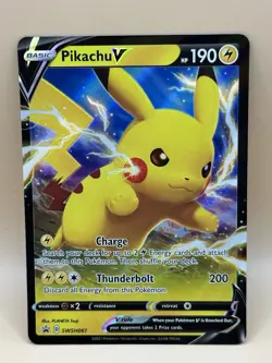 Pokemon Pikachu v SWSH061 Holo Promo Card Pokemon TCG NM - Image 5
