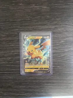 Pokemon TCG Pikachu v SWSH063 Holo Promo Card Near Mint Condition - Image 1