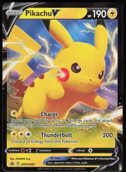 Pokemon TCG Pikachu V - SWSH: Sword & Shield Promo Cards SWSH061 - Image 1