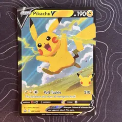 Pikachu V SWSH143 Holo Promo Sword & Shield Promo LP Pokemon TCG - Image 2