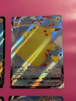 Surfing Pikachu & Flying Pikachu V & Vmax 4 Card Set Pokemon TCG Celebrations NM - Image 3